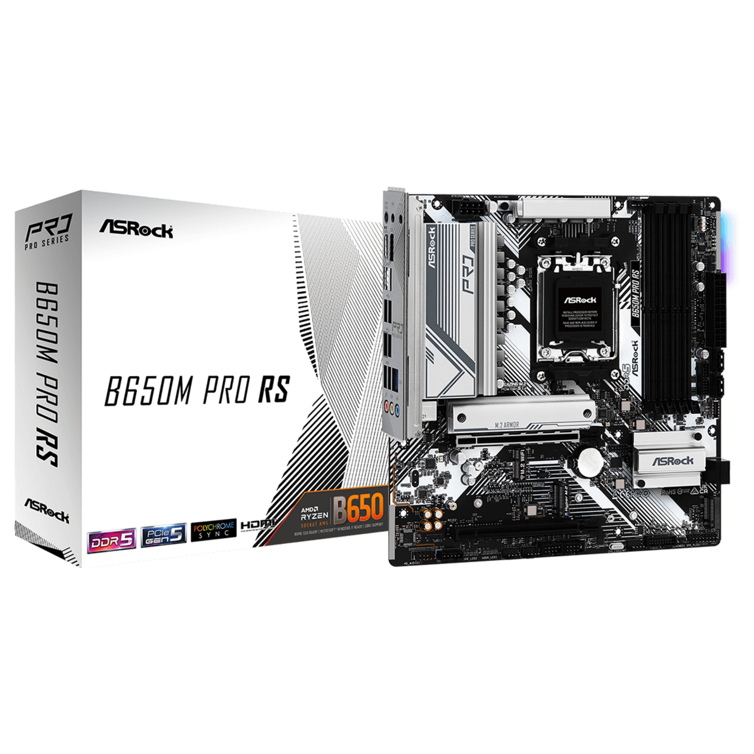 Motherboard ASRock B650M Pro RS AM5 mATX HDMI / DP DDR5 retail - ASRock
